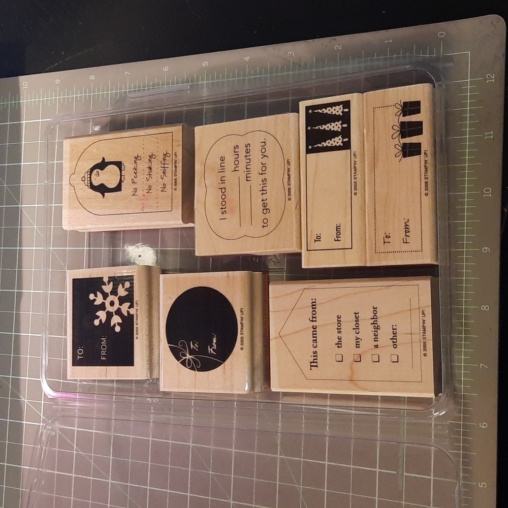 Tag Line Rubber Stamp set